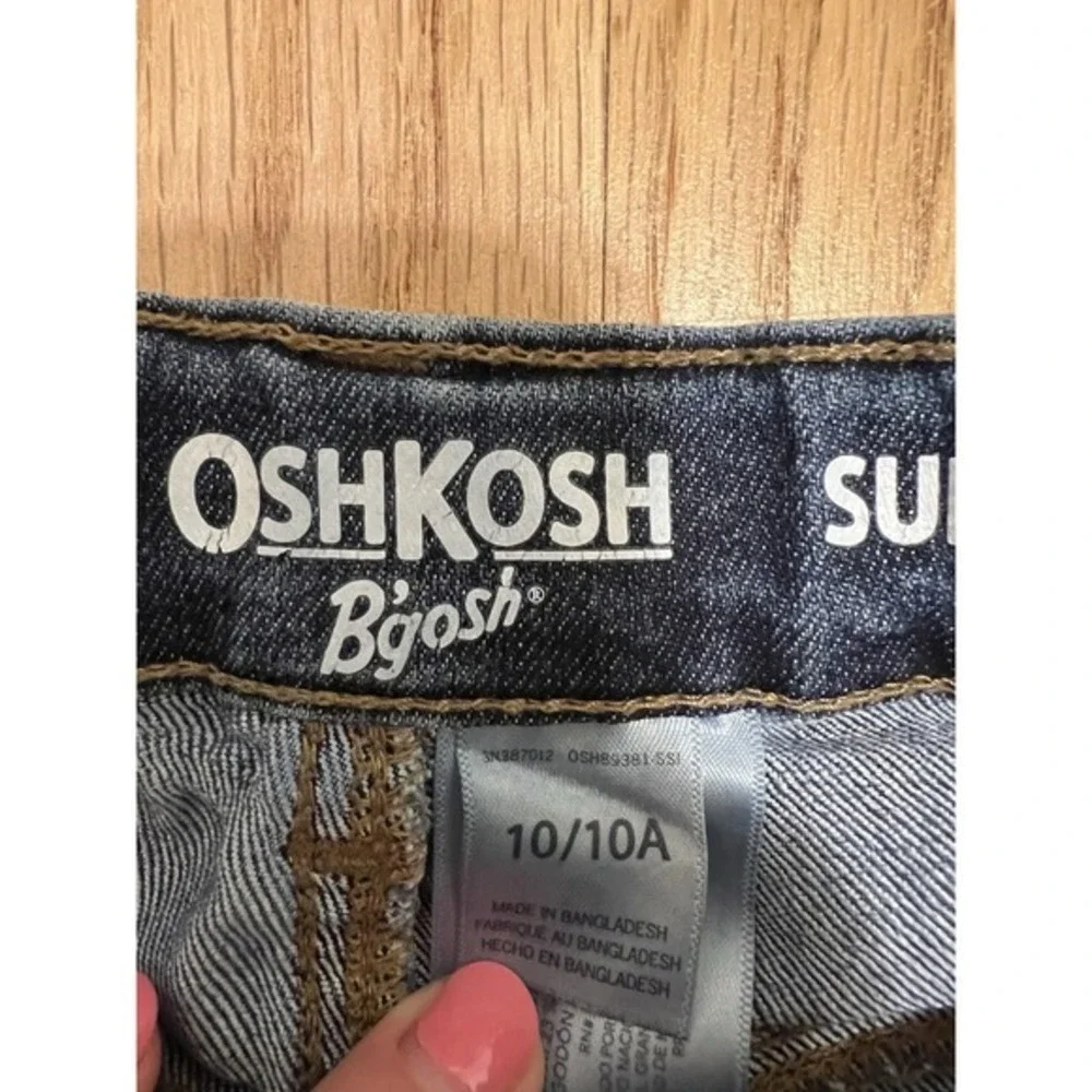 OshKosh Bgosh Girls Super Skinny Dark Wash Raw Hem‎ Jeans Size 10